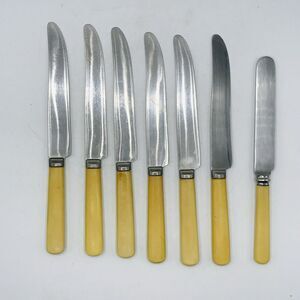 Flatware 7 pc Lot Everbrite StainFree Butter Knives(6) Sheffield Cheese Knife(1)